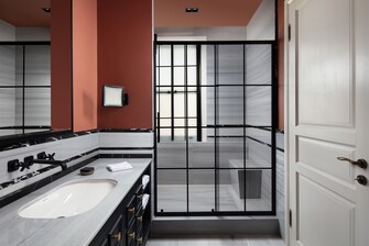 Junior King Suite Bathroom with walk-in shower