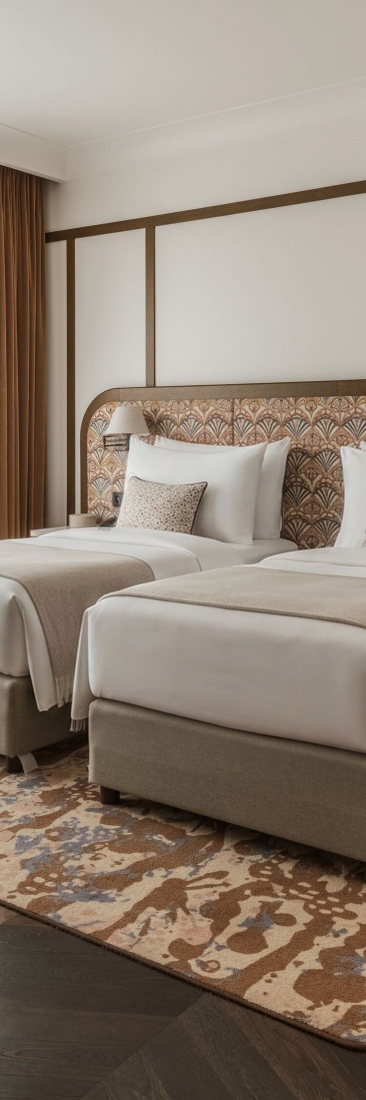 Modern room with two separate beds