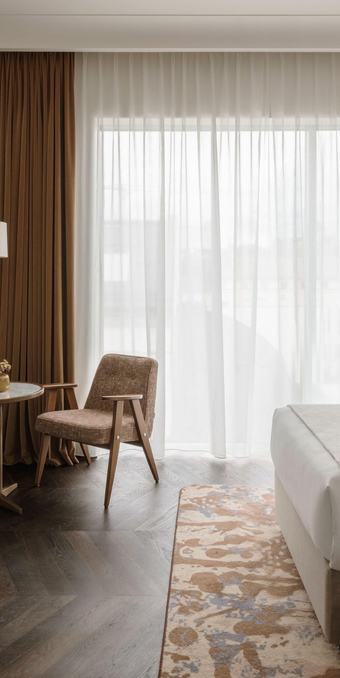 Modern room with two separate beds