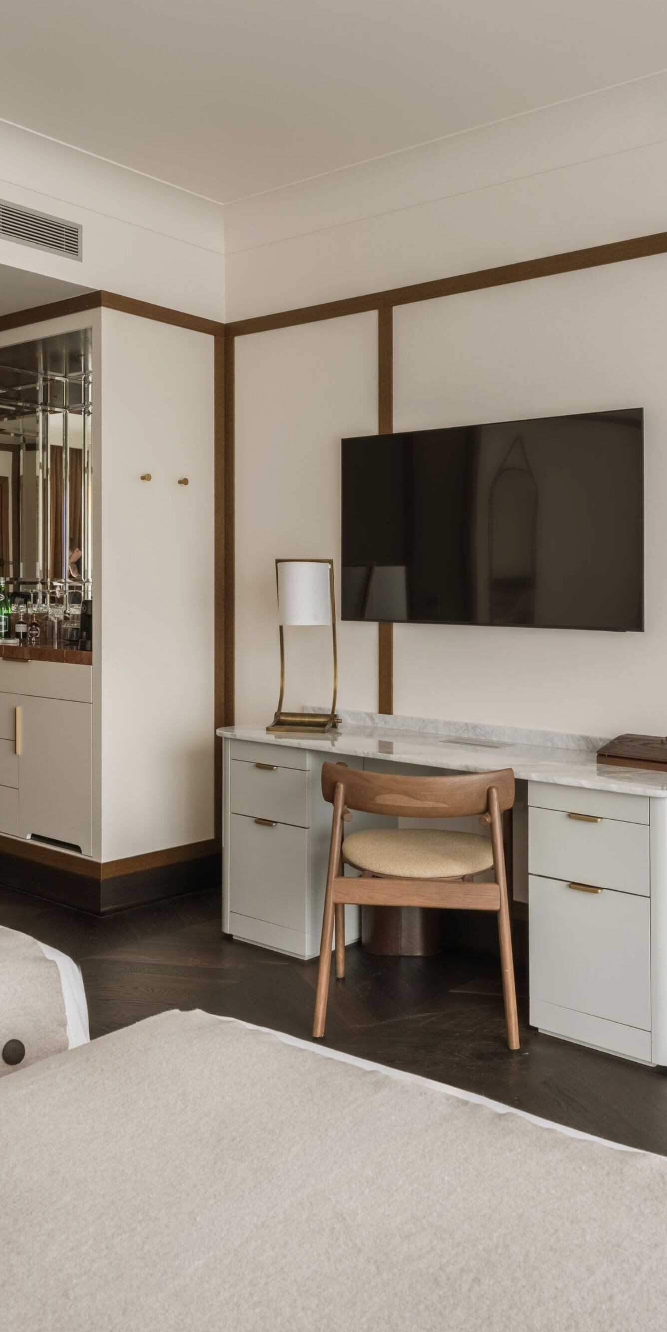 Modern room with two separate beds