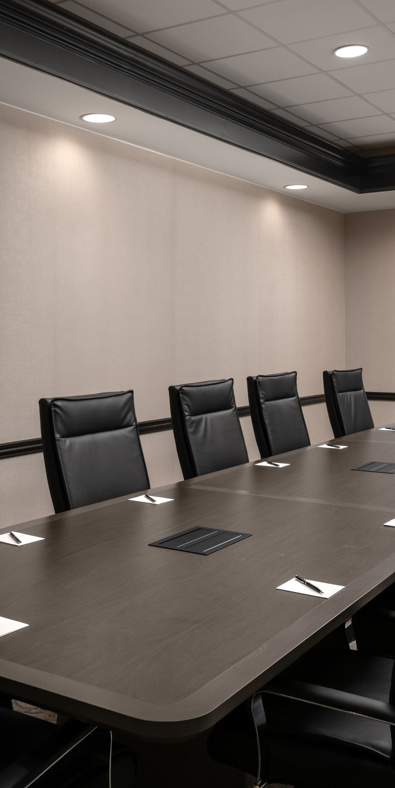 boardroom table and chairs
