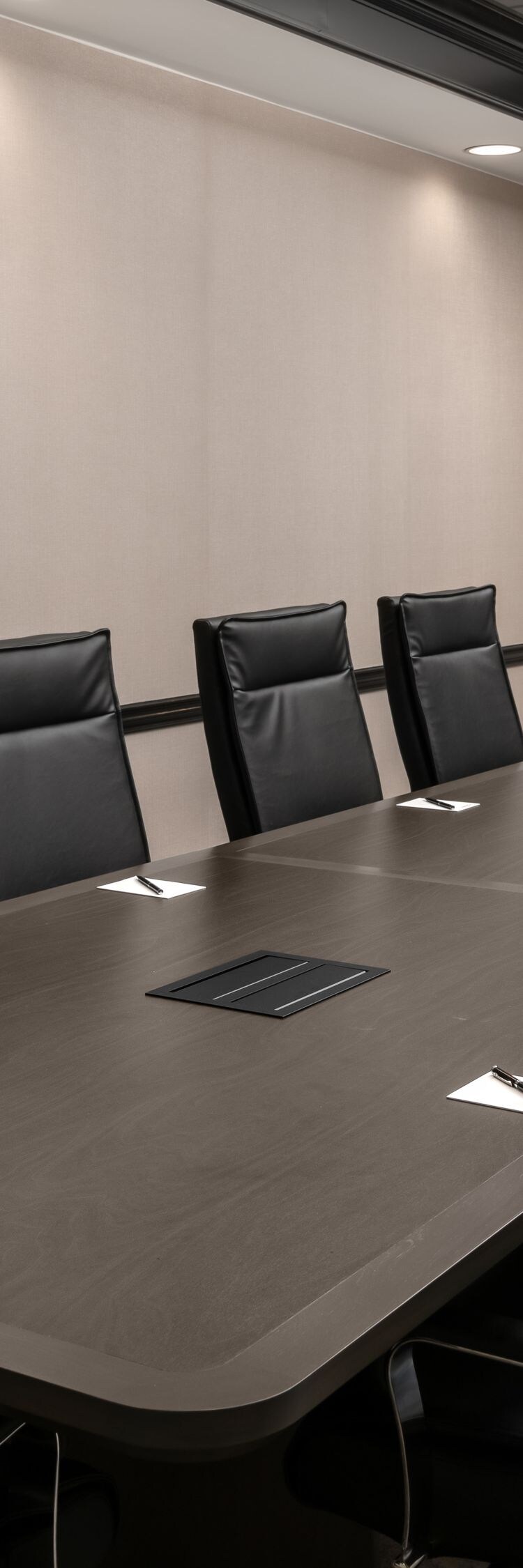 boardroom table and chairs