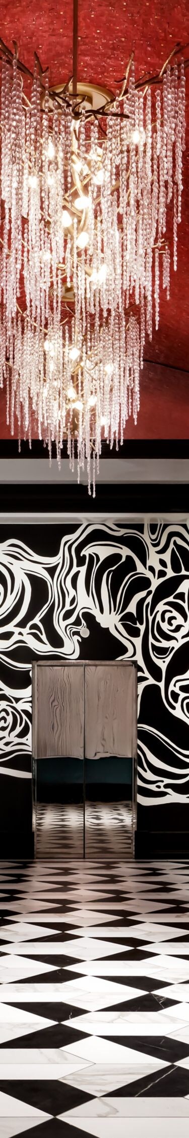 lobby with marble