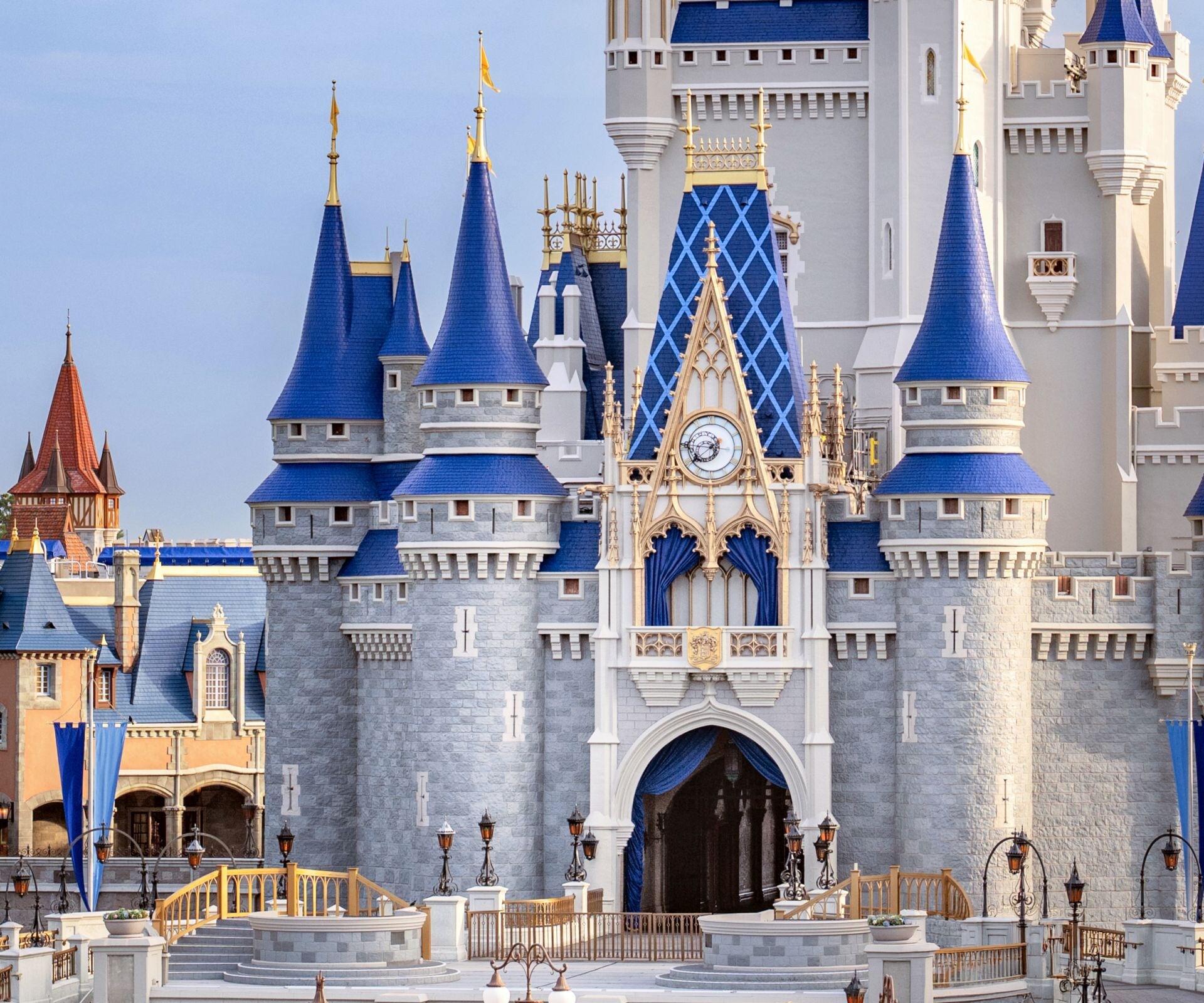 Cinderella Castle viewed from Main Street plaza