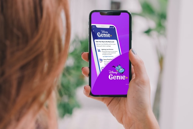 Disney Genie app with genie character