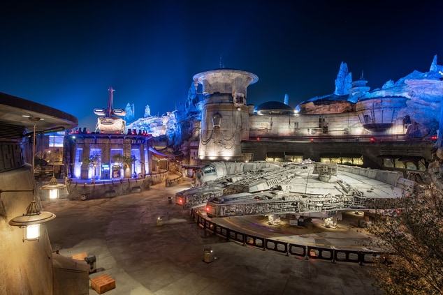 millennium falcon parked at attraction