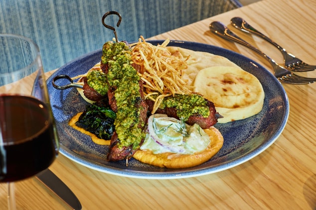 An image of a meal being served on a plate