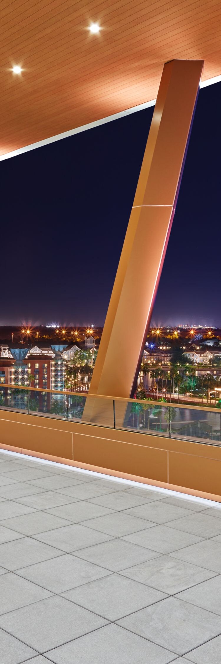 image of fireworks in distance off of balcony