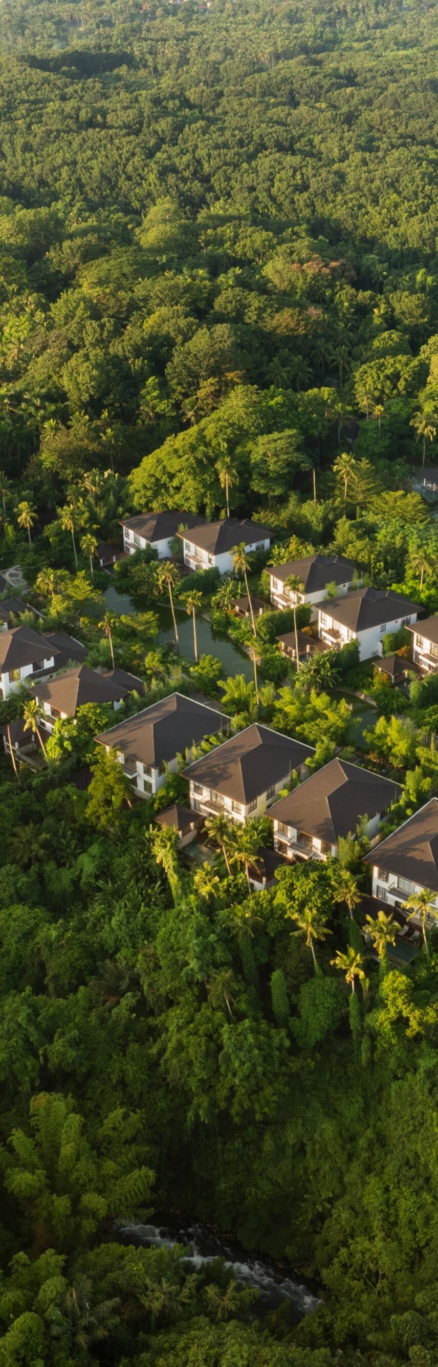 Aerial view of the wellness sanctuary