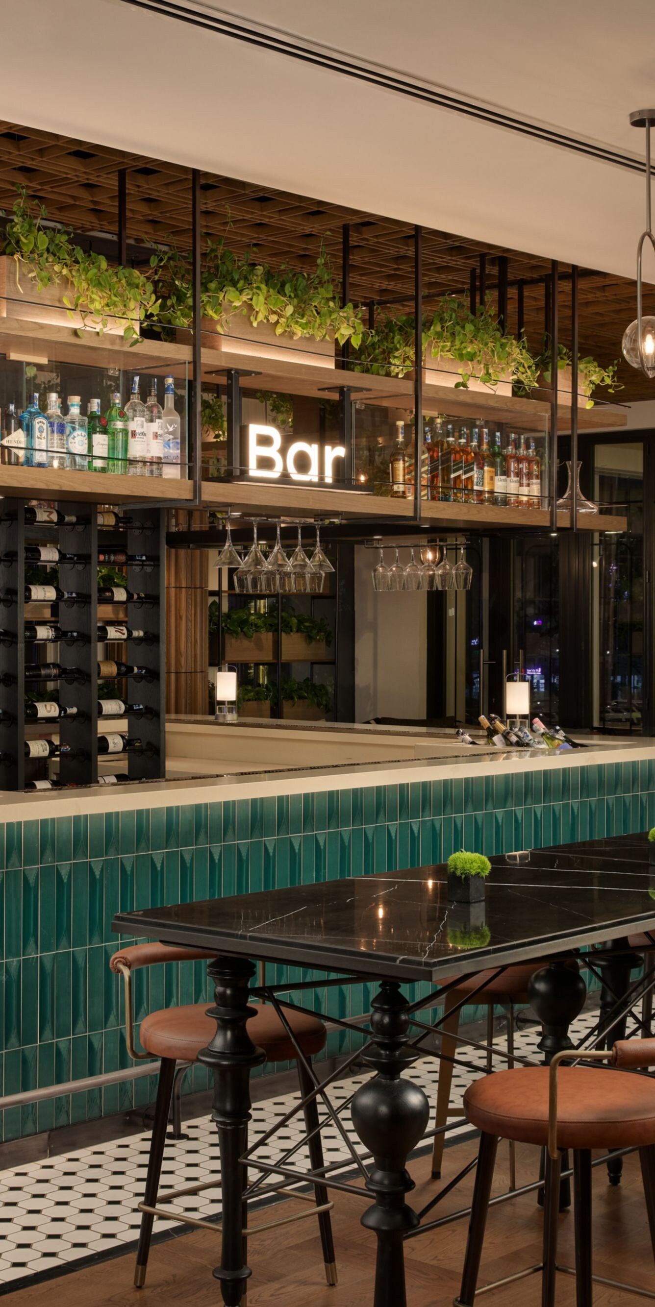 The Bar area at the Italian Restaurant 