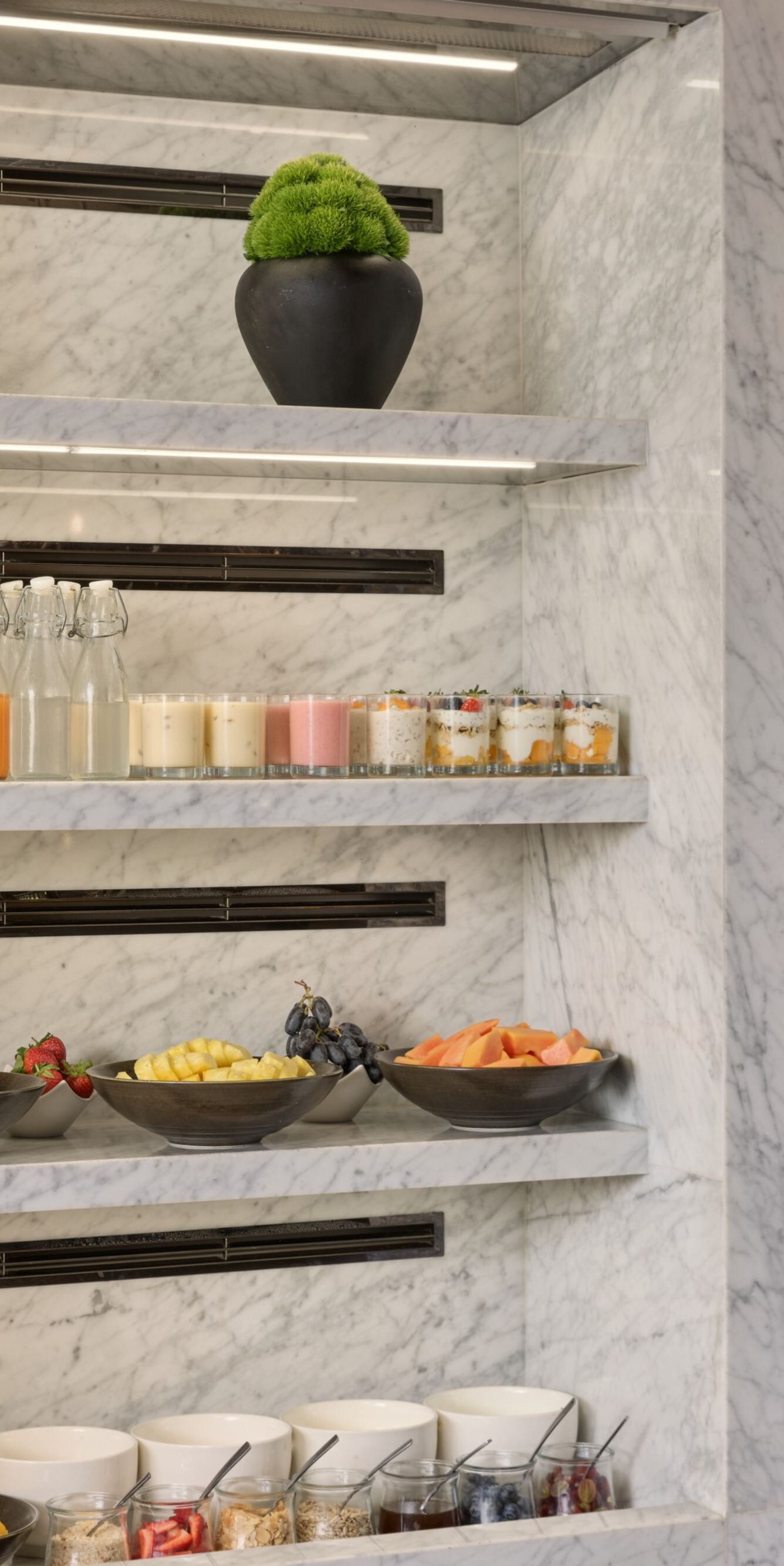 Cold section of breakfast spread