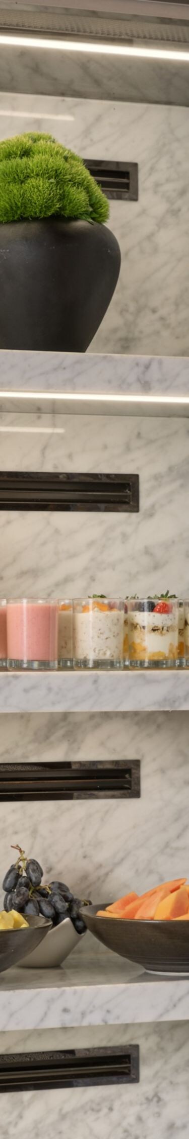Cold section of breakfast spread