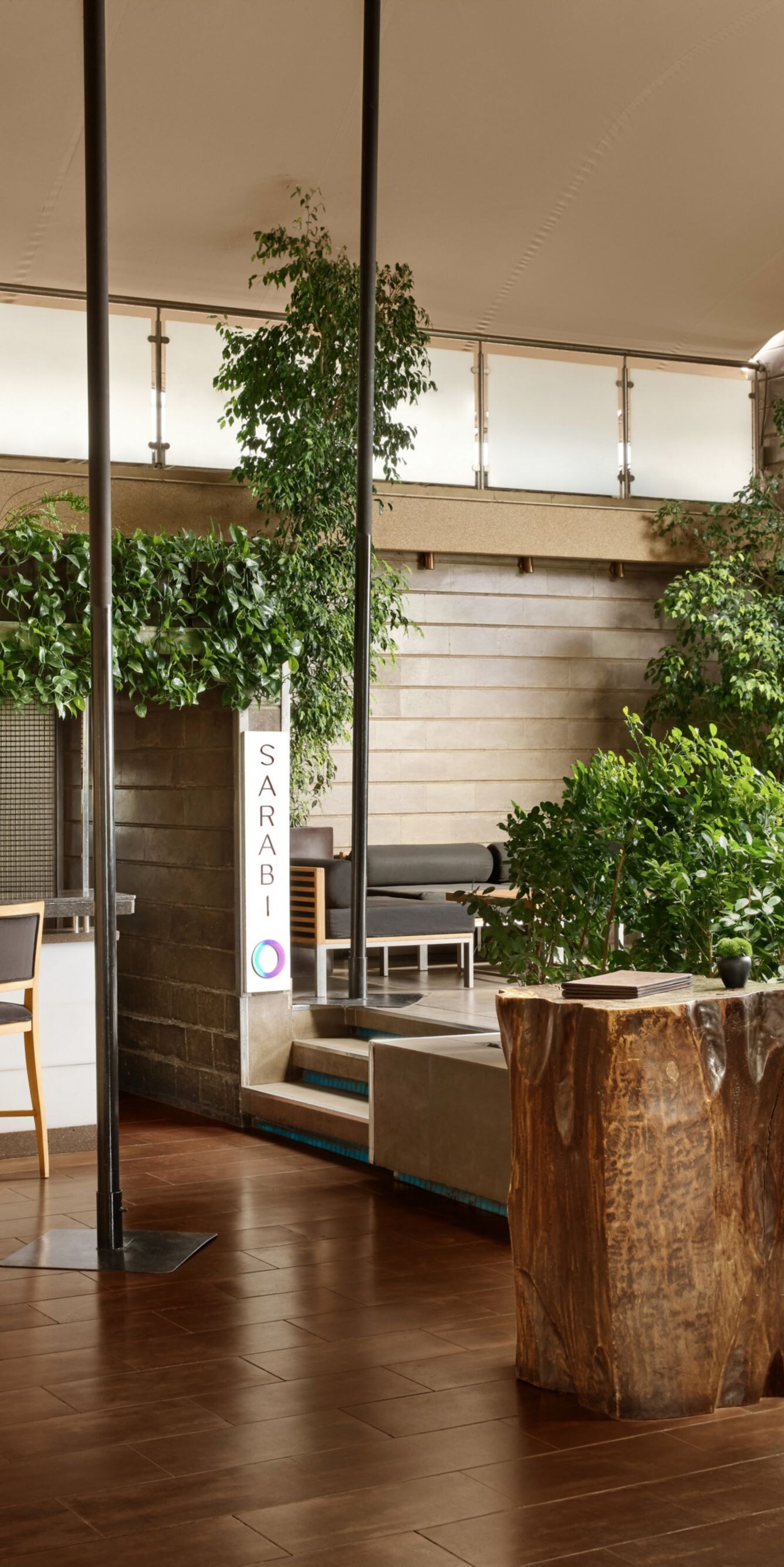 The rooftop bar