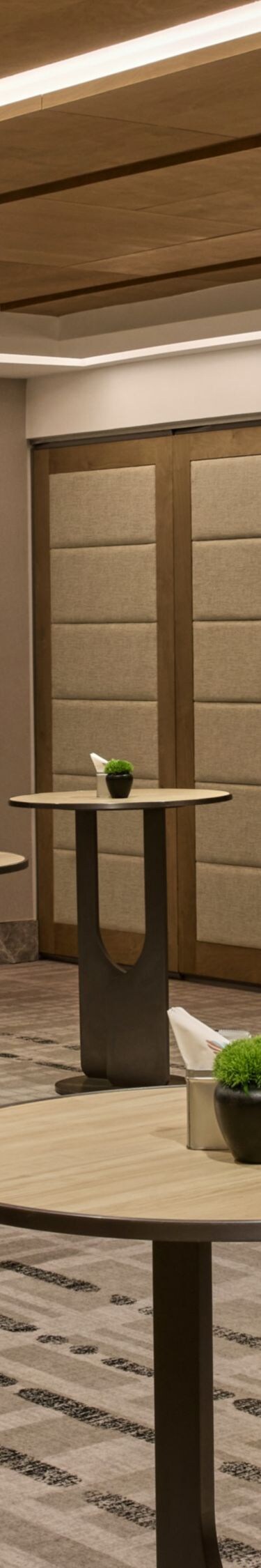 Cocktail table event set up 