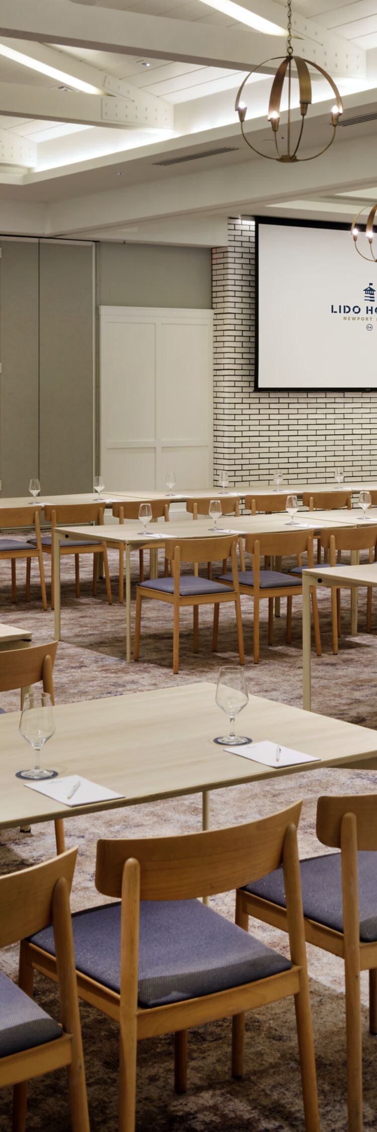 Boathouse Ballroom with Classroom Set Up