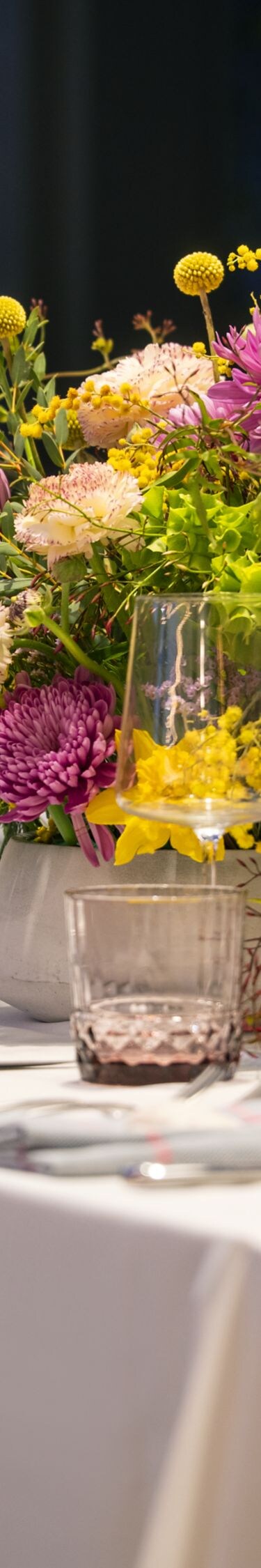 Tablescape with Florals on Mayor's Table Trellis