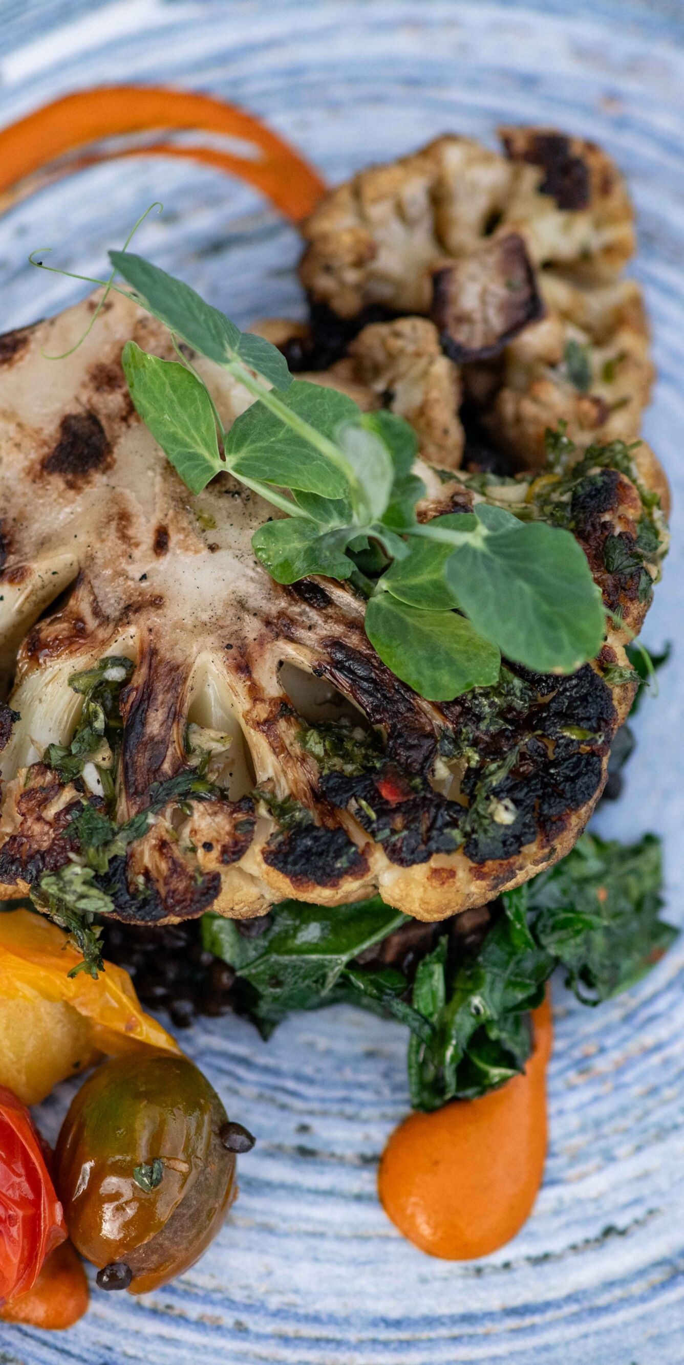 Grilled cauliflower dish