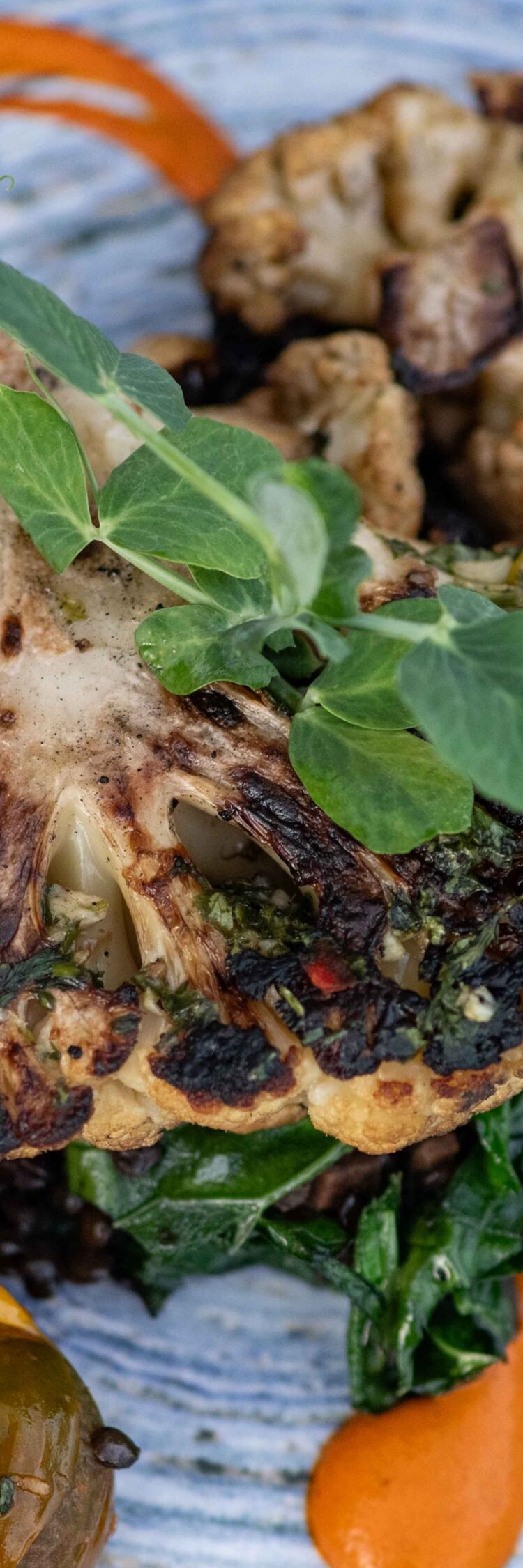 Grilled cauliflower dish