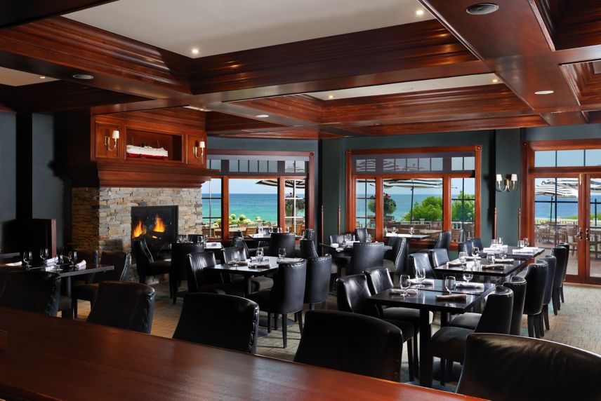 Restaurant Interior with Lake Views