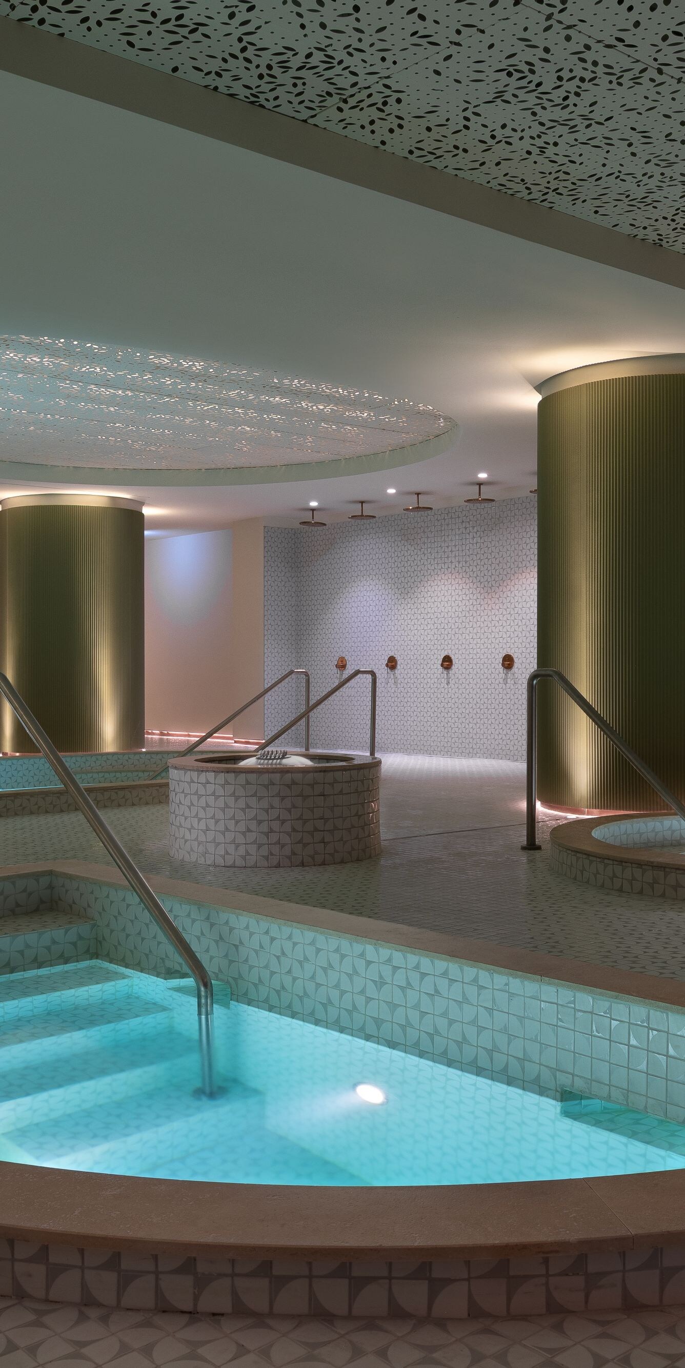Jacuzzi and indoor pool view at hotel spa
