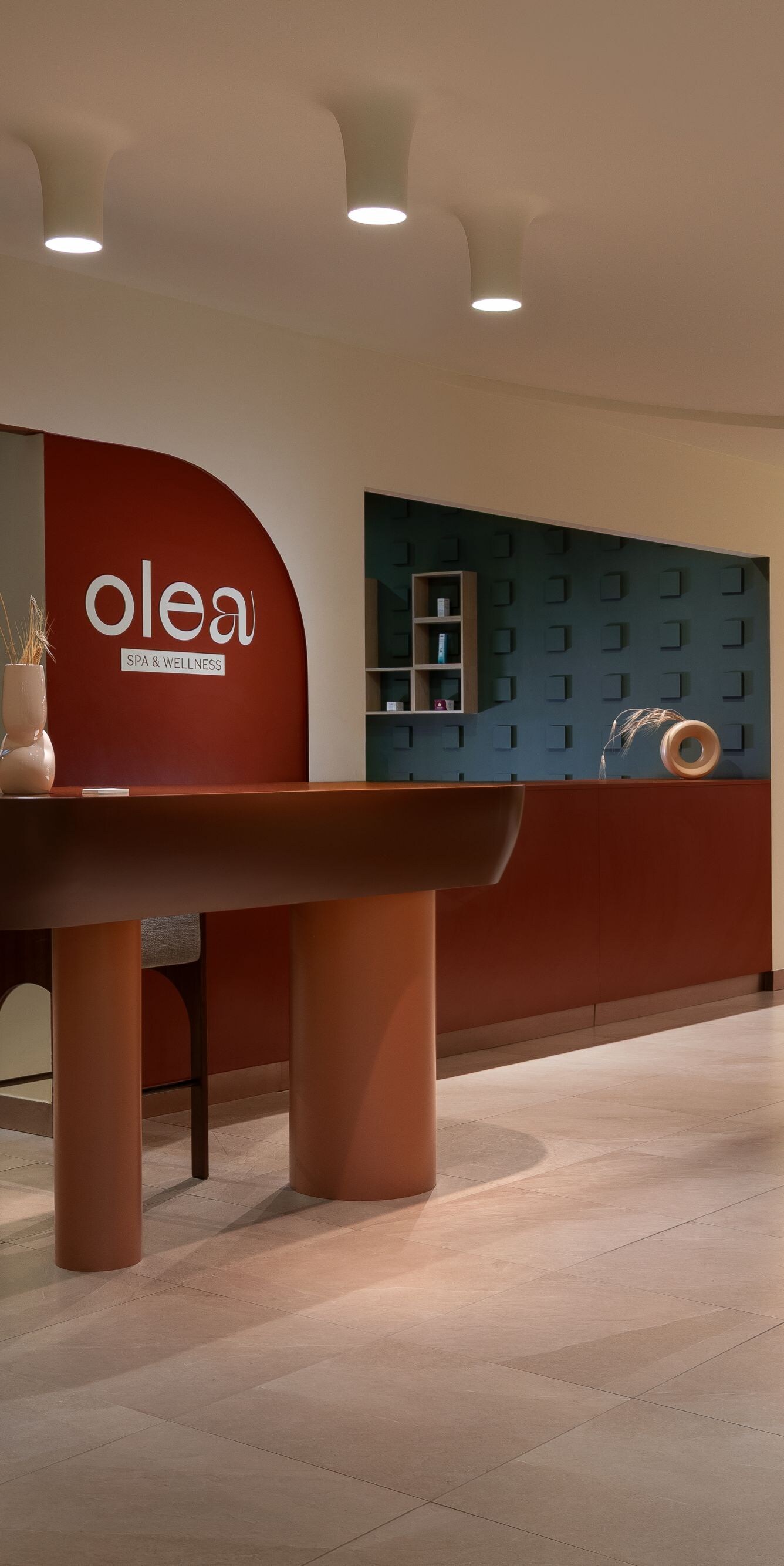 Hotel spa reception desk and welcome area