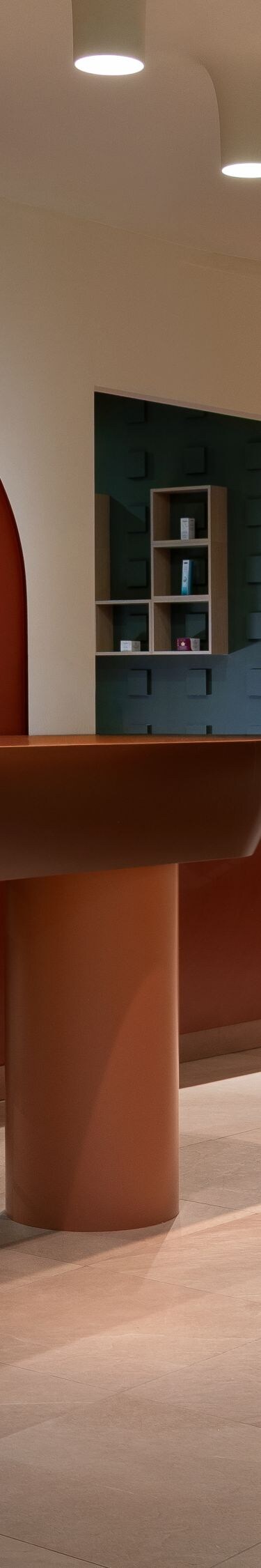 Hotel spa reception desk and welcome area