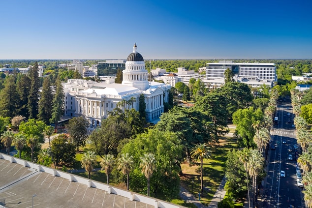 View of the state Capitol