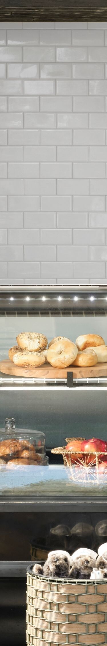 Grab-and-go cafe with drinks and pastry case