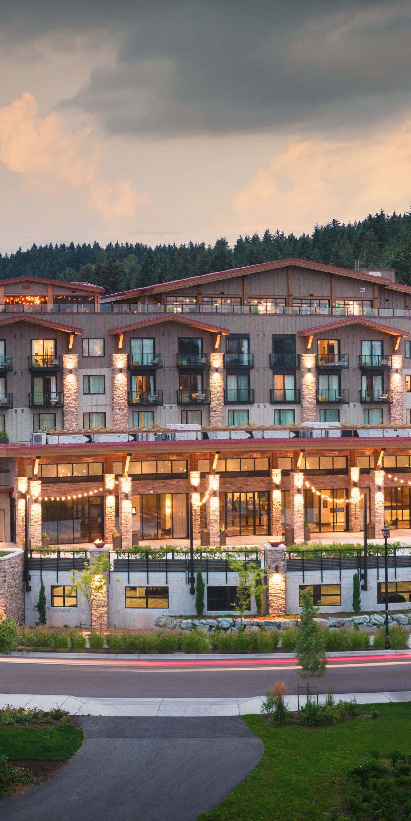 Exterior shot of hotel