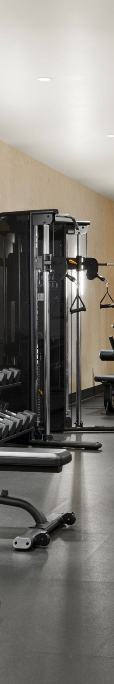 gym equipment in fitness center