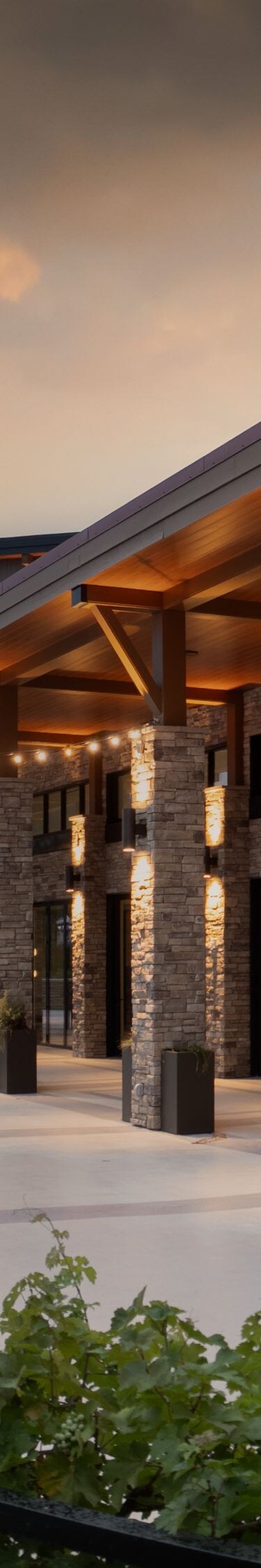 patio at dusk