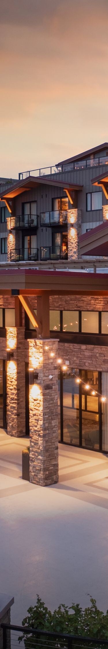 patio at dusk