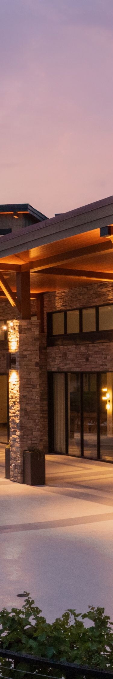 patio at dusk