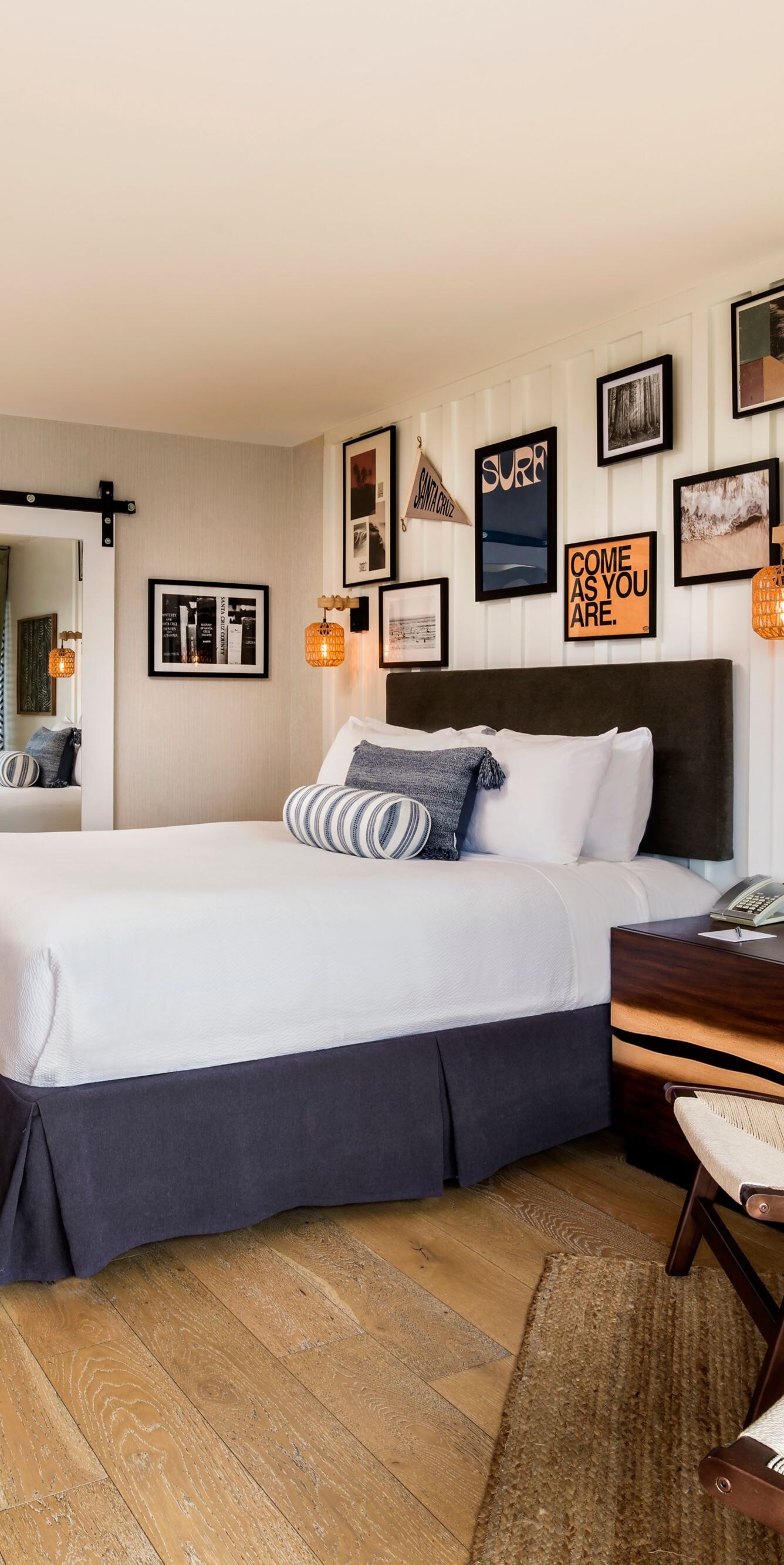 Suite with king bed and lounge chairs