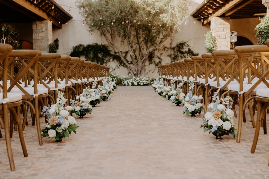 wedding details with florals 