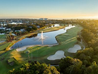 Aerial view of St. Petersburg hotel golf course