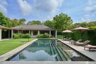Private villa oasis with serene pool.