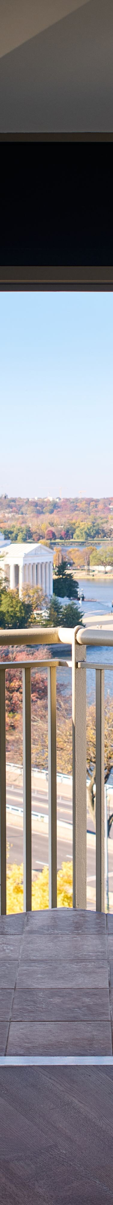 Balcony overlooking Washington DC