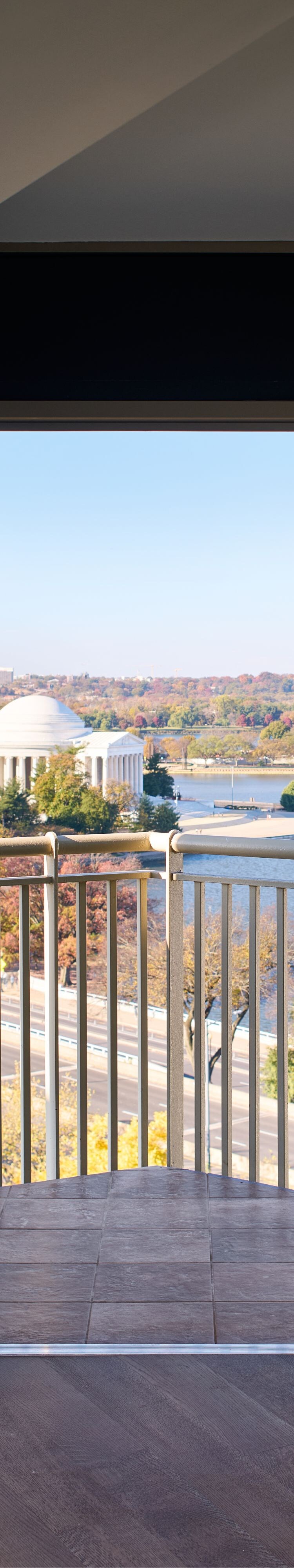 Balcony overlooking Washington DC