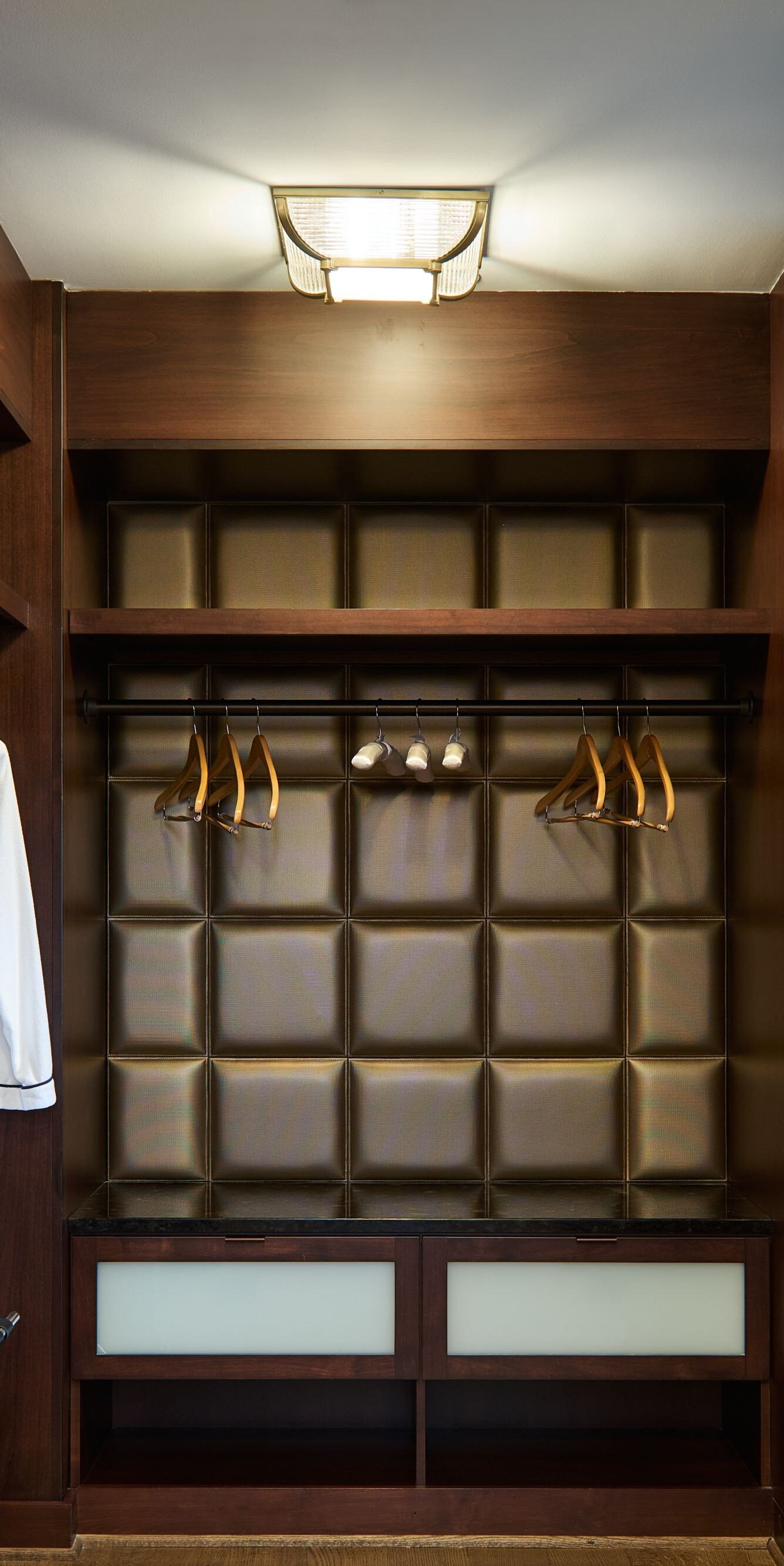 Walk-in closet with shelving