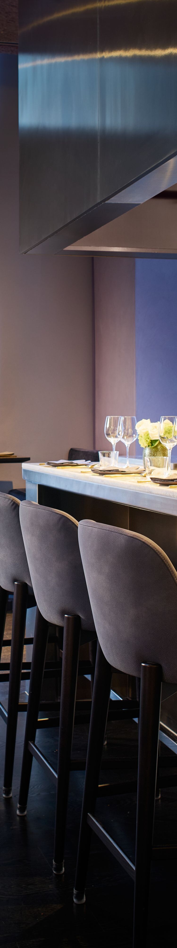 Bar seating at Dogon restaurant
