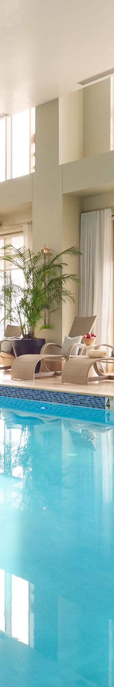  Indoor swimming pool with lounge area