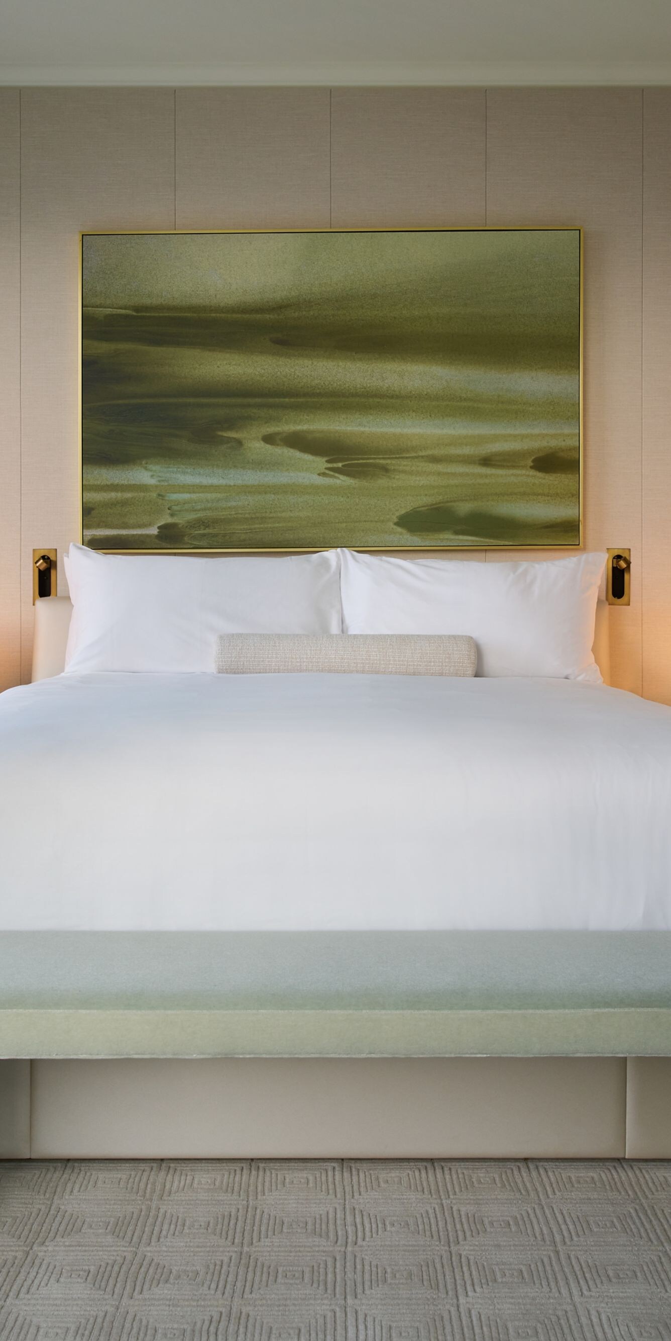 King bedroom with marina views