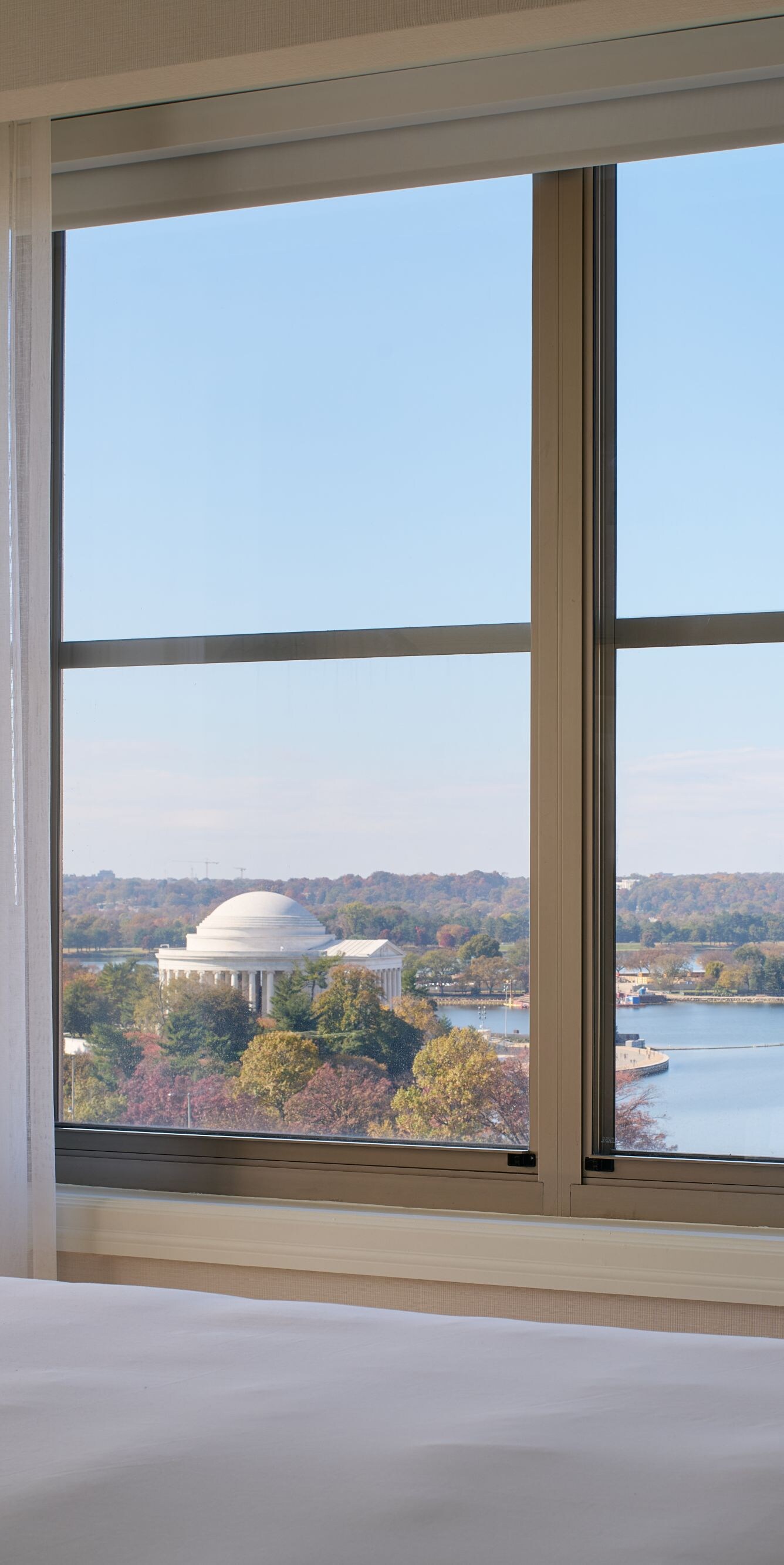 Suite window overlooking Washington DC