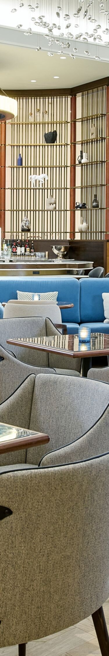 Lobby lounge with floor-to-ceiling windows