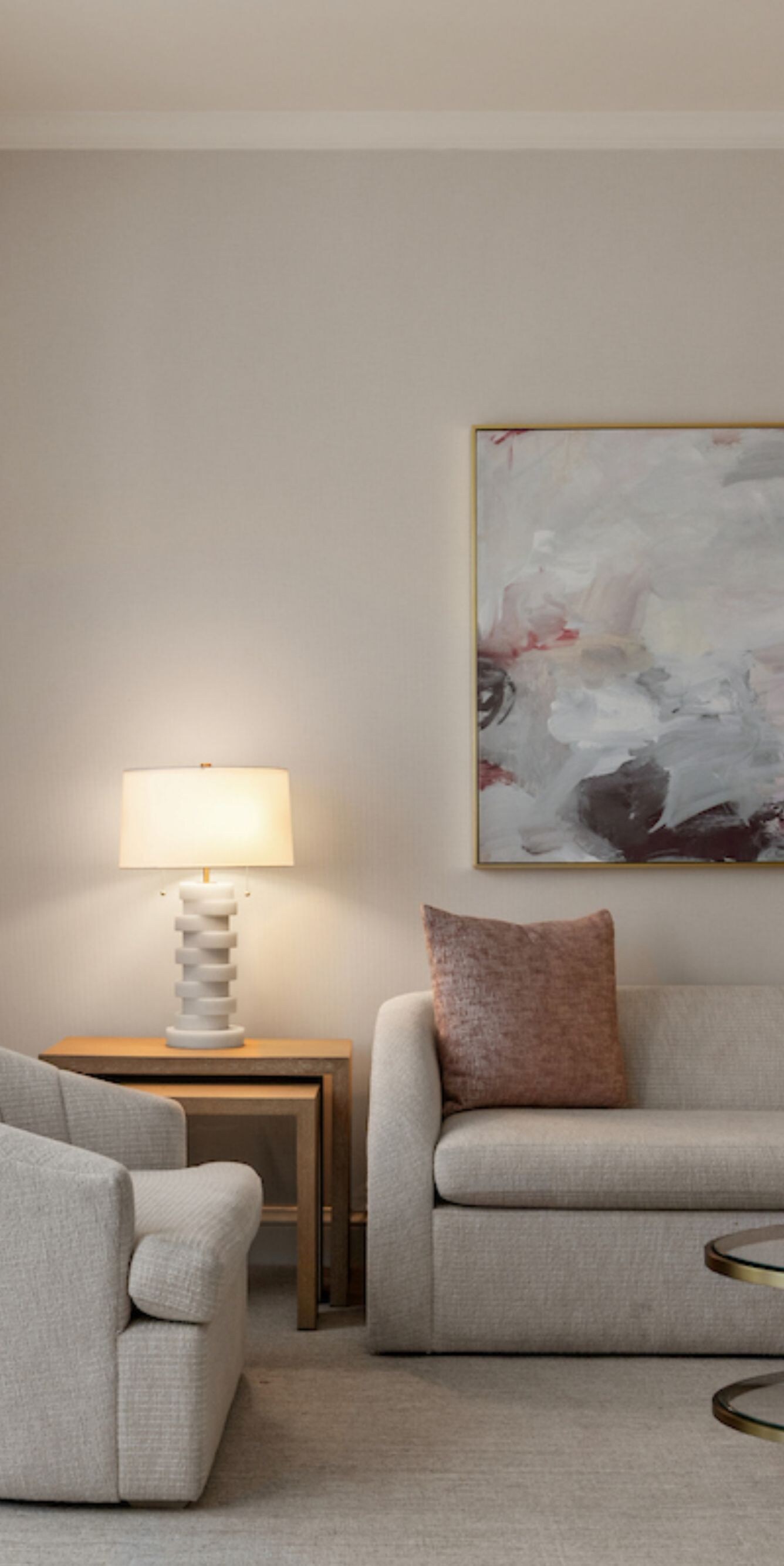 One bedroom suite living room with sofa