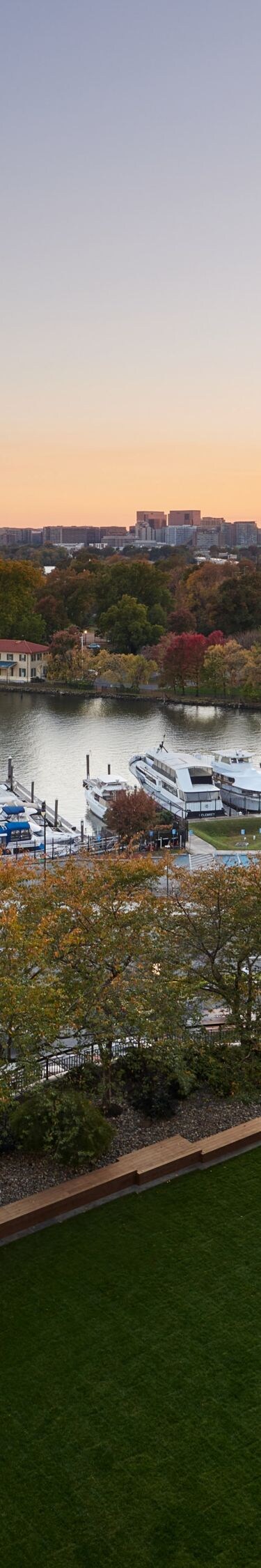 Hotel view overlooking DC waterfront