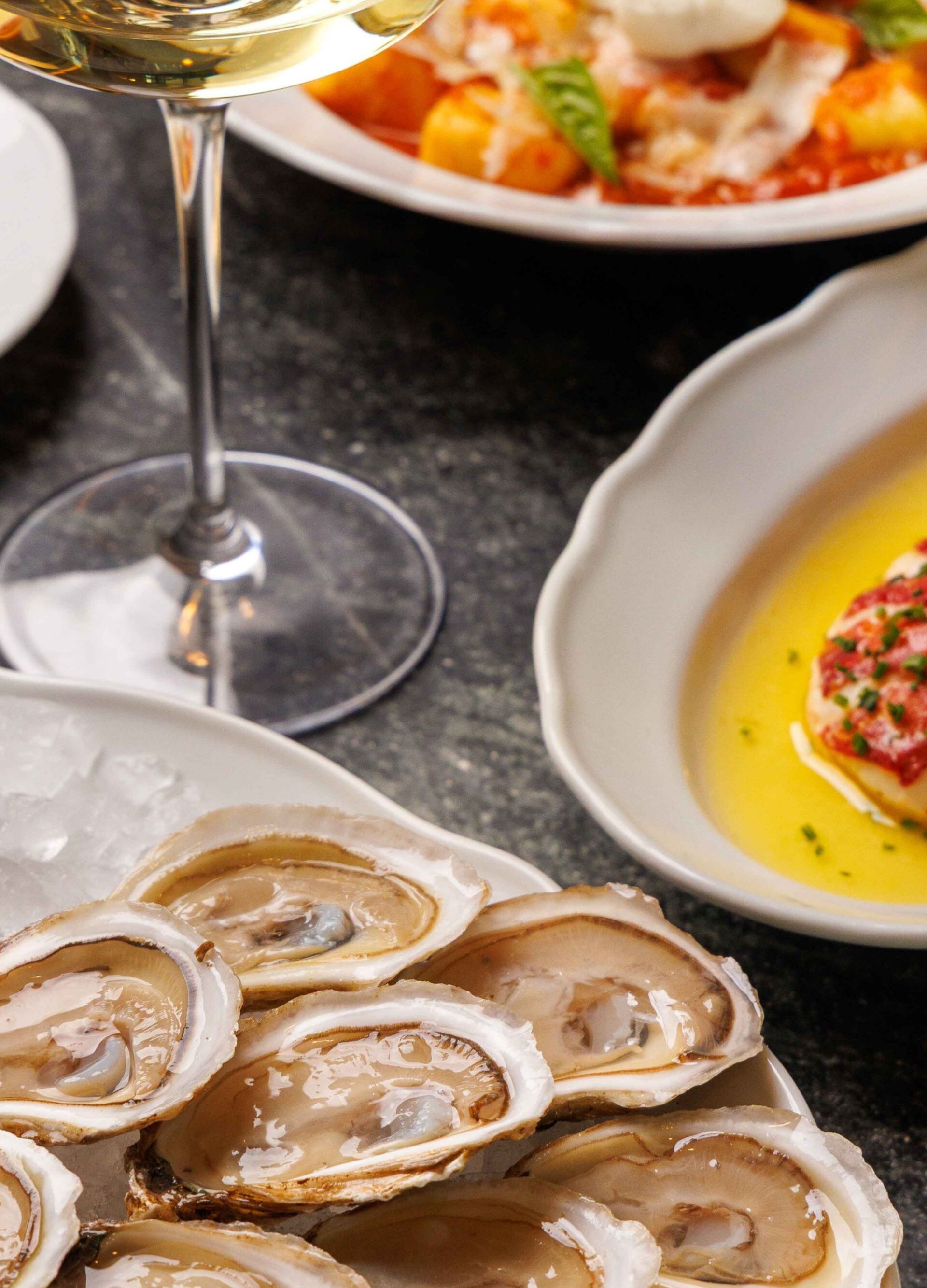 Fresh, seasonal dish plated at Isabelle Restaurant