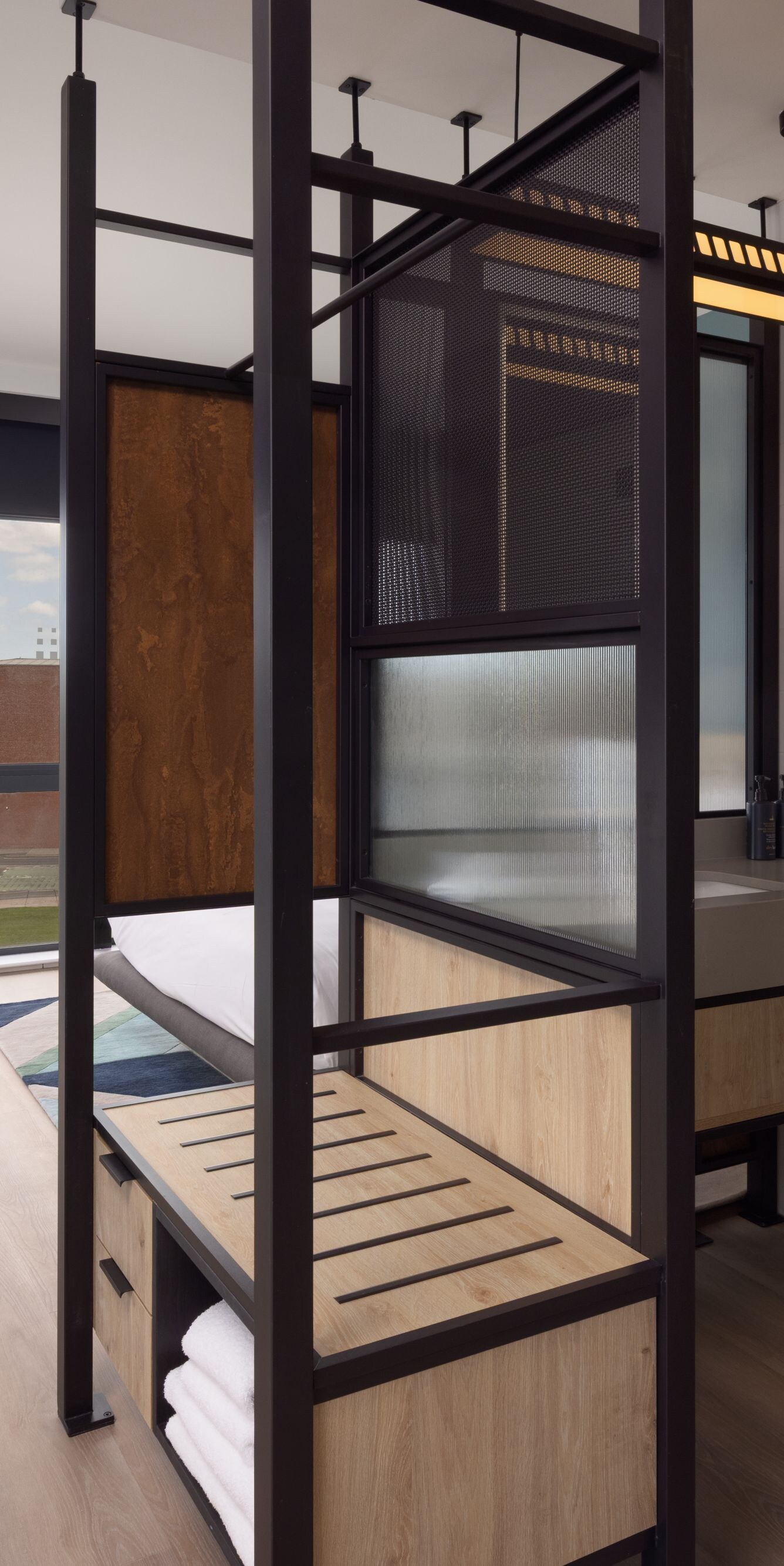 Corner Suite open plan bathroom and views