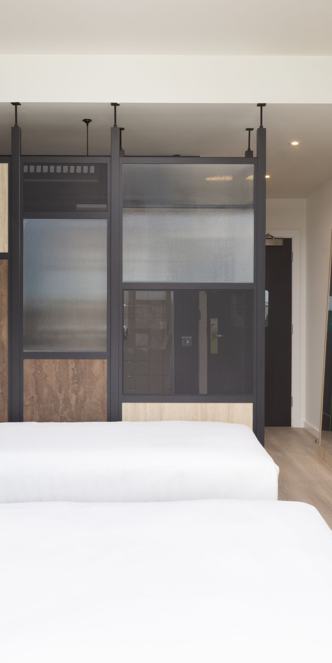 Twin Room view from window facing beds 